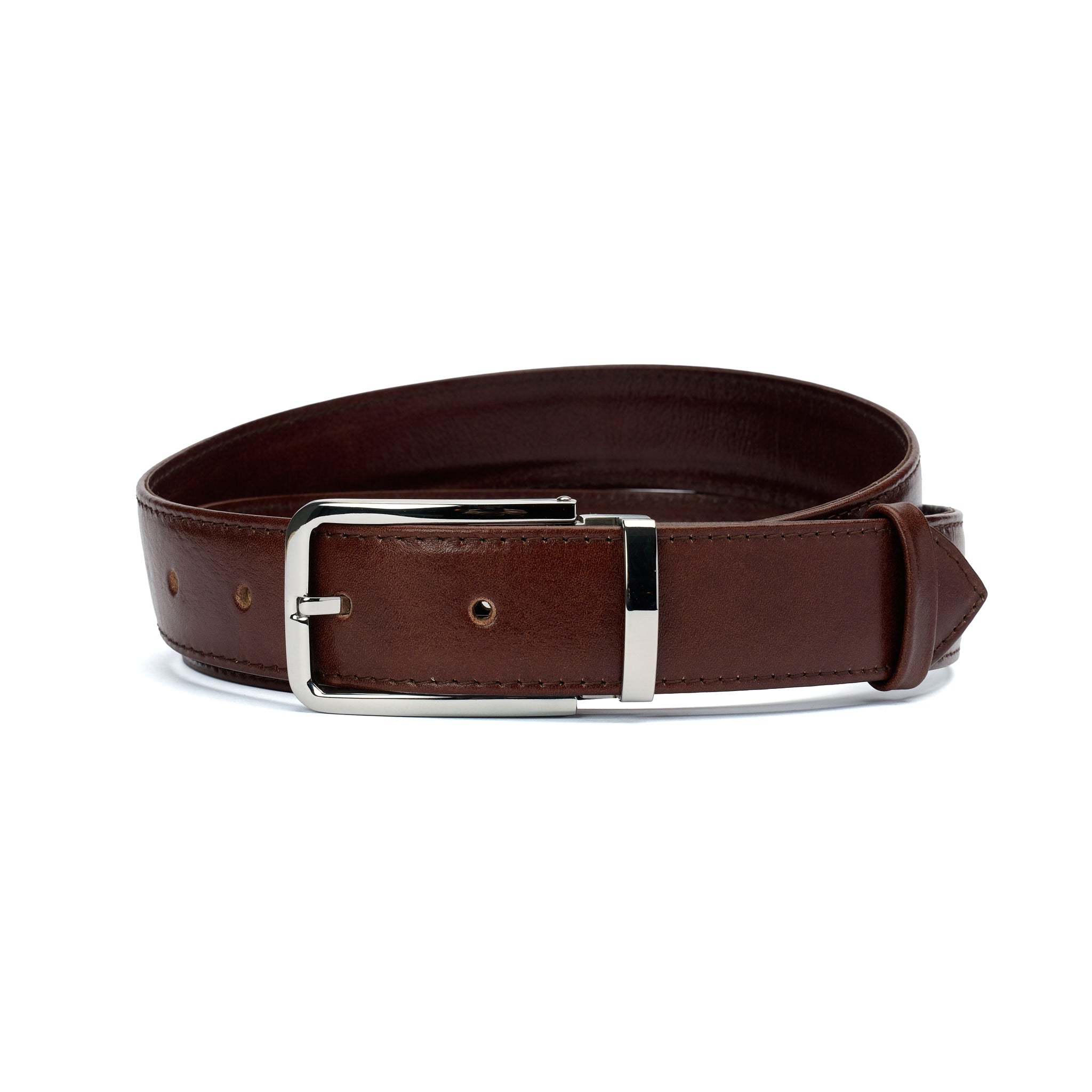 Brown Leather Belt – Handmade Minimal Classic Belt for Men