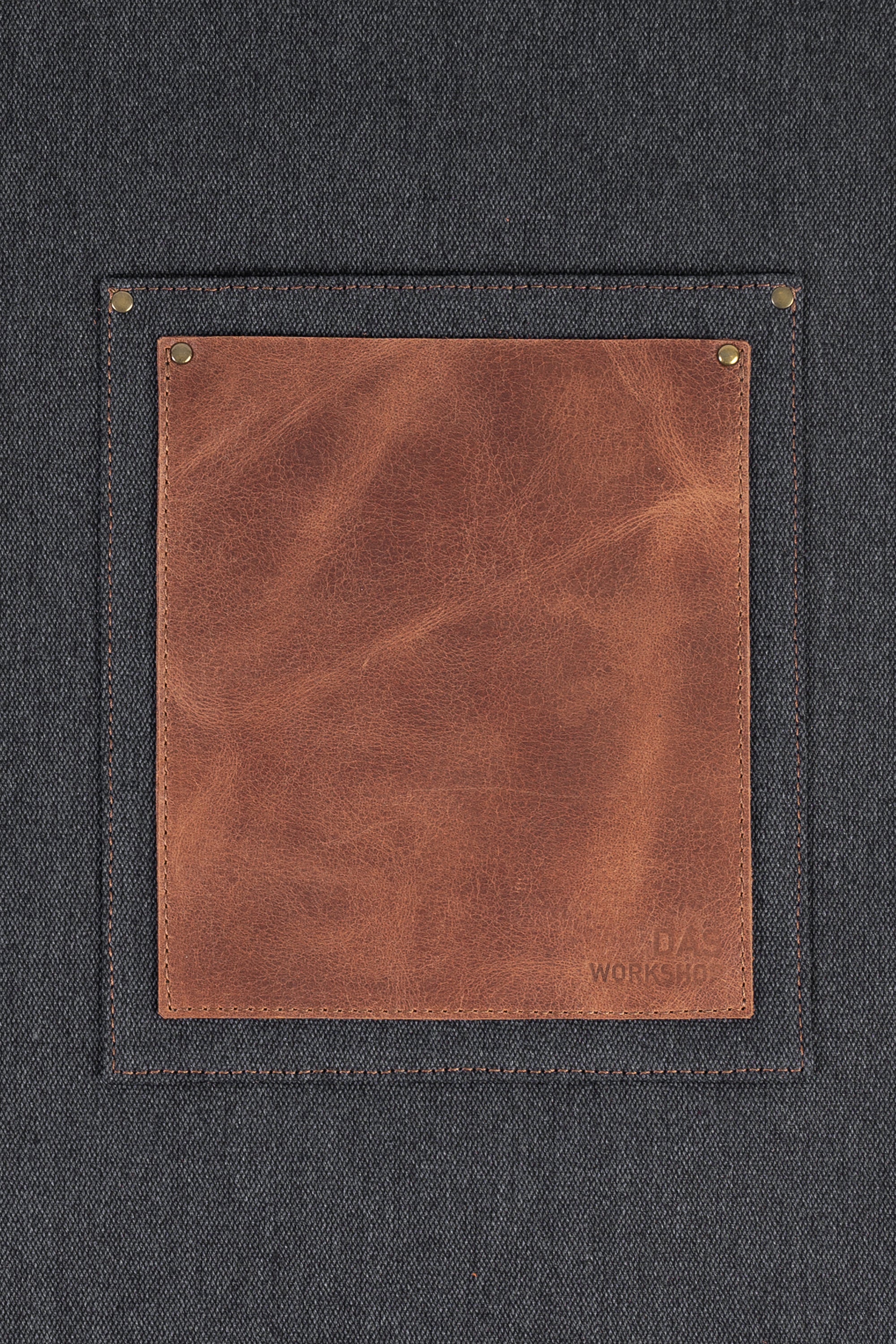Dark Canvas Half Apron with Leather Accents – Durable and Stylish Apron for Baristas, Servers, and Crafters