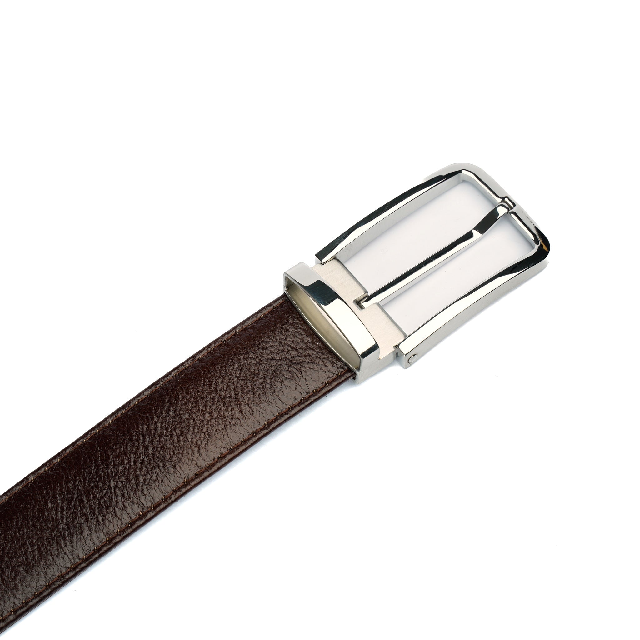 Dark Brown Leather Belt – Handmade Minimal Classic Belt for Men