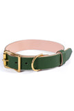 Green Leather Collar & Leash Set
