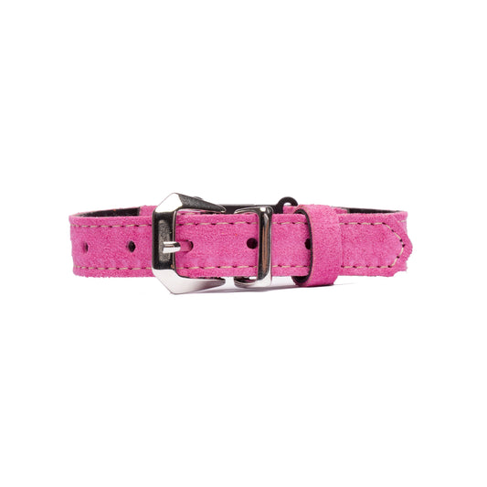 Suede Leather Cat Collar With Breakaway Safety Buckle